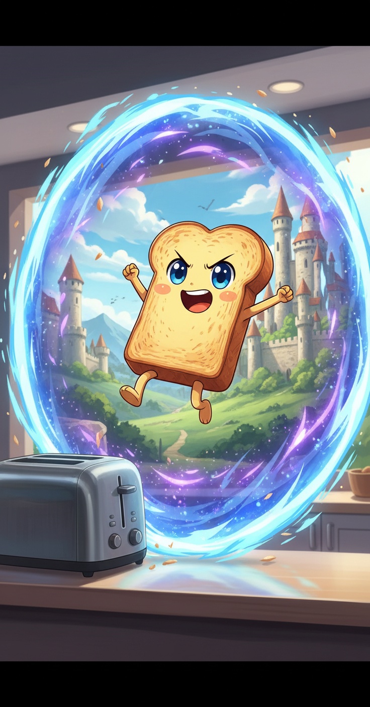 Time-Traveling Toast - AI generated story illustration