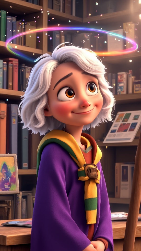 Lucky Learns a New Spell - AI generated story illustration