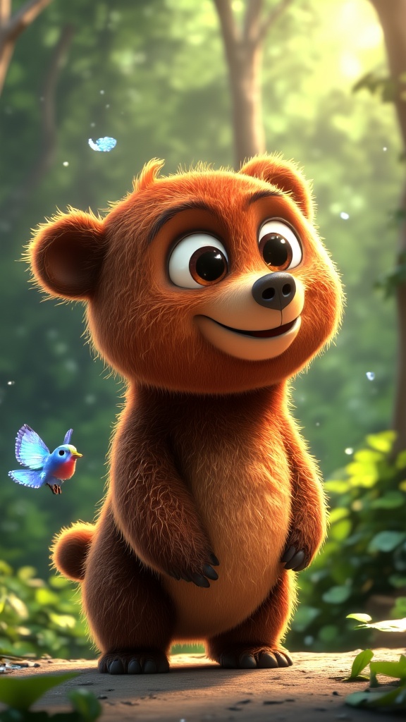 Benny's Magical Bluebird Adventure - AI generated story illustration