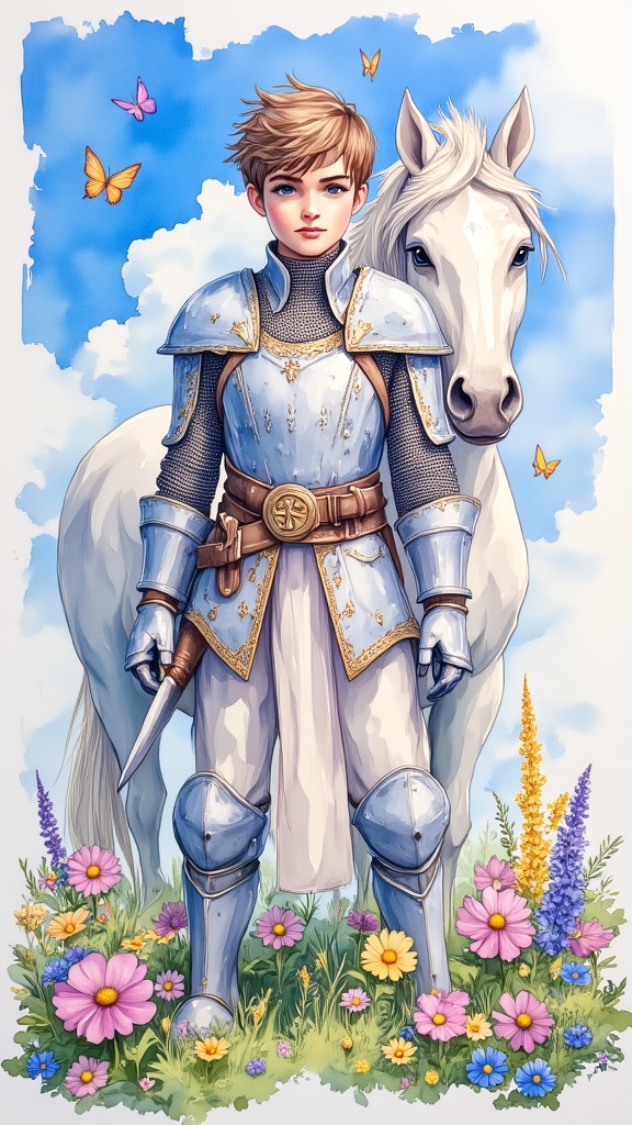 Brave Knight Charls in Asgard - AI generated story illustration