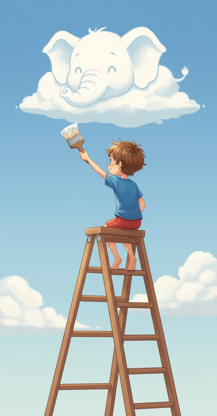 The Cloud Painter - AI generated story illustration
