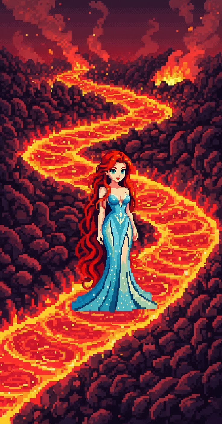 Pixel Princess Quest - AI generated story illustration