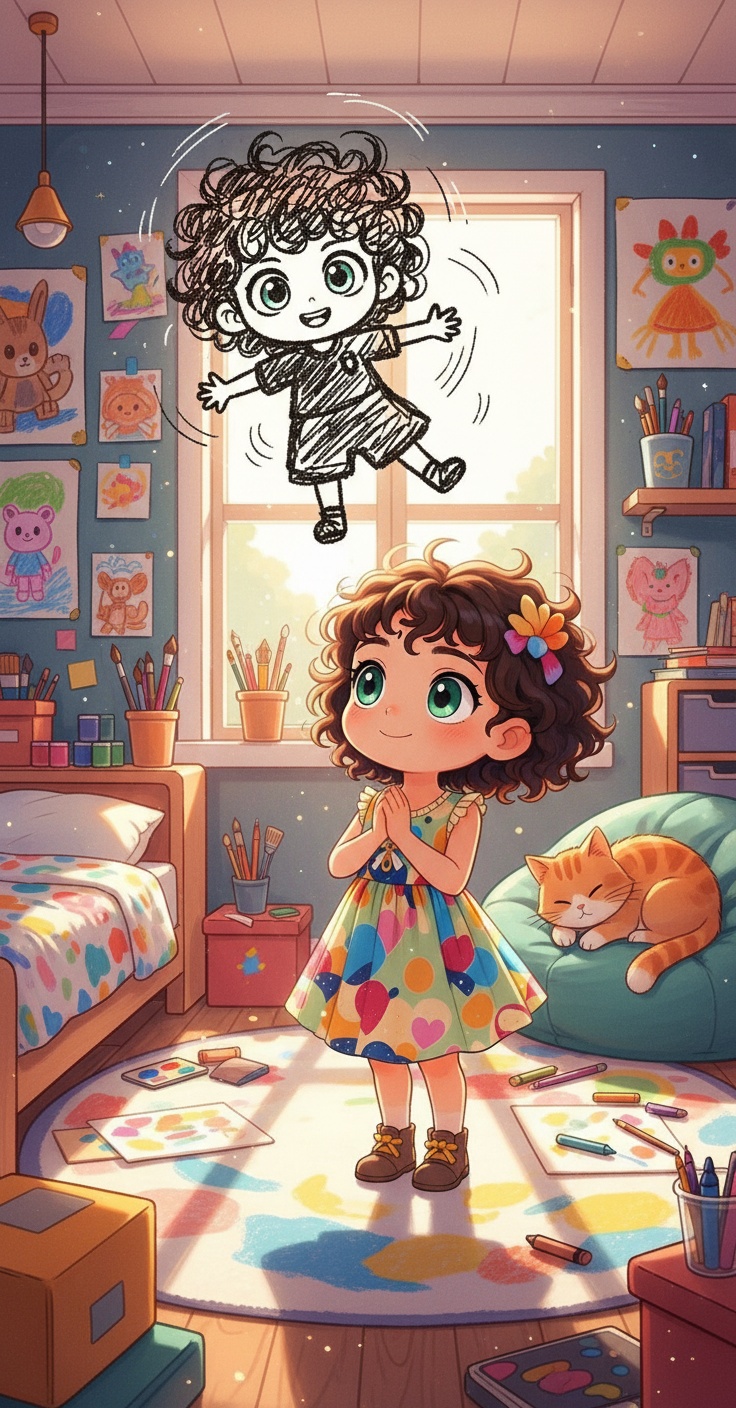 The Scribble Hero - AI generated story illustration